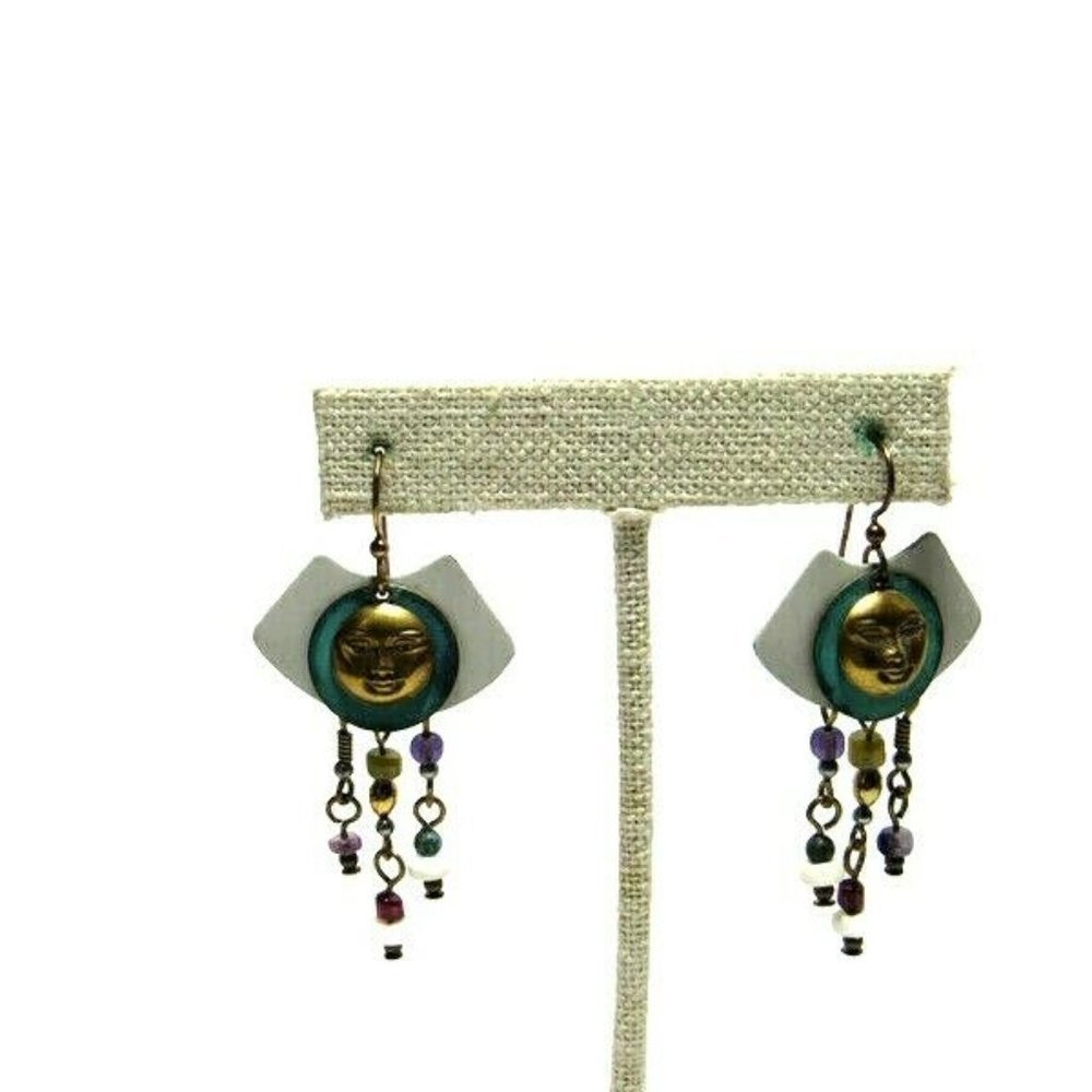 Pierced Earrings Boho Hippie Dangle Drop Celestial
